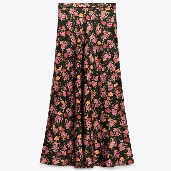 ZARA FLORAL PRINT SKIRT - Picture 7 of 10